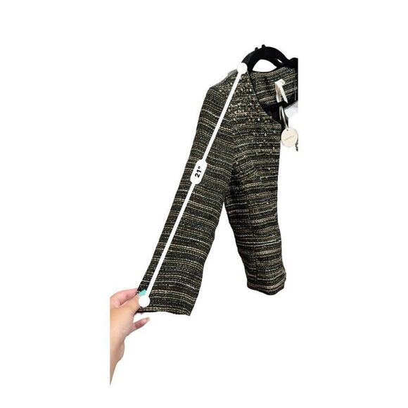 NWT blazer jacket womens Black Tweed embellished Bellatrix‎ size medium - Picture 6 of 6